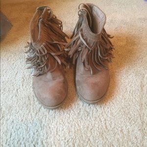 Fringe booties